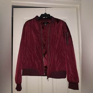 Maroon Bomber Jacket